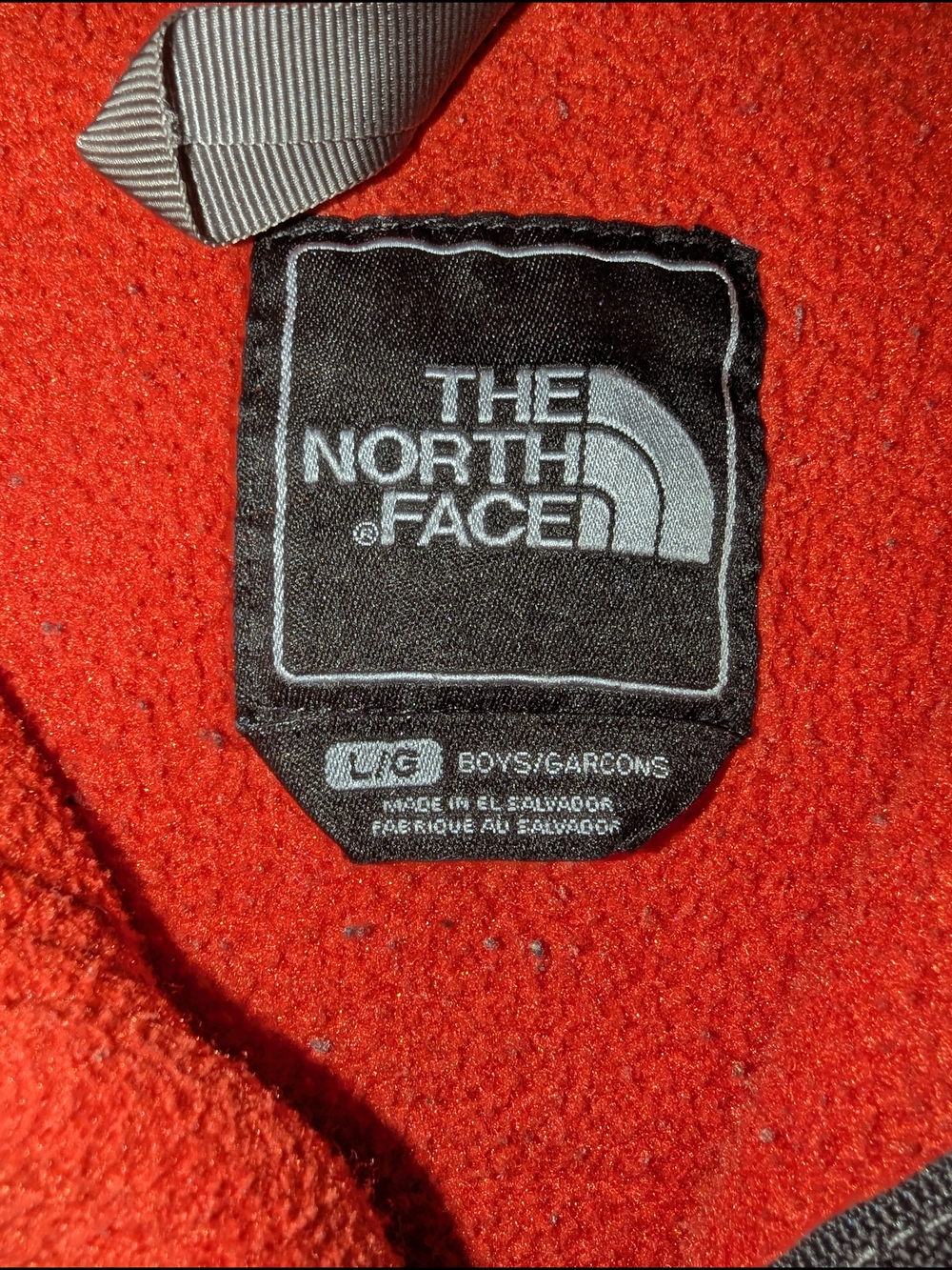 The North Face Orange/Red & Gray Fleece Jacket - Picture 2 of 4